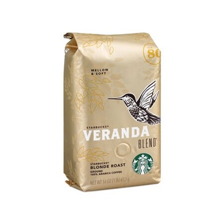 Starbucks Coffee Co VERANDA BLEND Coffee, Ground, 1 lb Bag, 6PK 11019631CT